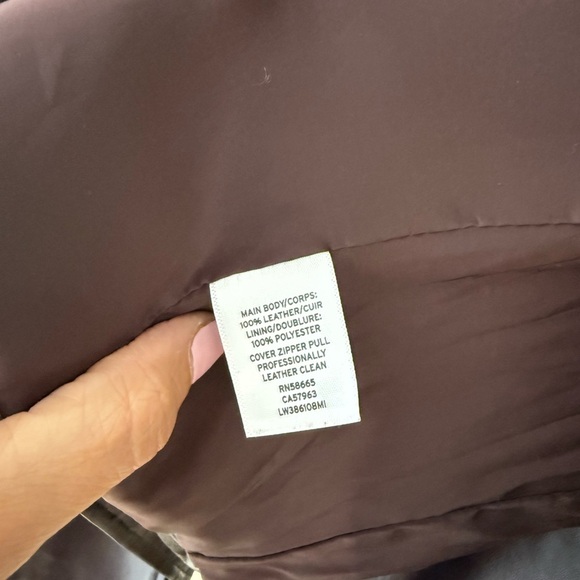 Lewit 100% Leather jacket wine burgundy brown color size Small - Picture 4 of 8